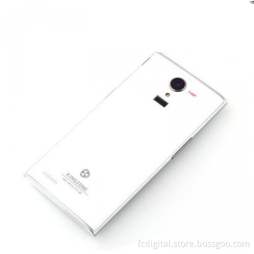 China Mobile Phone White N3 Kingzone MT6582+6290 Quad Core 1.3GHZ 5.0 Inch IPS Screen RAM 1GB ROM 8GB Cellphone